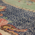Vintage Isparta Turkish Area Rug 7x10 ft — Blue & Red Floral
