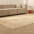 Vintage Manisa Turkish Area Rug 6x10 ft — Beige & Brown Floral (No. 40748)
