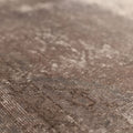 Vintage Isparta Turkish Area Rug 6x10 ft — Brown & Gray Distressed