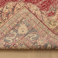 Vintage Isparta Turkish Area Rug 7x10 ft — Red & Beige Floral (No. 40758)