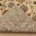 Vintage Isparta Turkish Area Rug 7x9 ft — Beige & Orange Floral