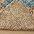 Vintage Isparta Turkish Area Rug 6x9 ft — Blue & Brown Floral