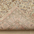 Vintage Isparta Turkish Area Rug 5x8 ft — White & Pink Floral