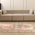 Vintage Manisa Turkish Area Rug 5x8 ft — Pink Floral