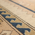 Vintage Niğde Turkish Area Rug 6x9 ft — Beige & Brown Geometric