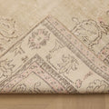Vintage Manisa Turkish Area Rug 7x10 ft — Beige & Brown Floral