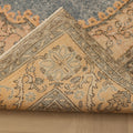 Vintage Isparta Turkish Area Rug 6x10 ft — Blue & Orange Floral