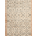 Vintage Isparta Turkish Area Rug 5x9 ft — Beige Floral