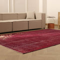 Vintage Isparta Turkish Area Rug 6x10 ft — Purple Overdyed