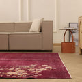 Vintage Isparta Turkish Area Rug 6x10 ft — Purple Overdyed