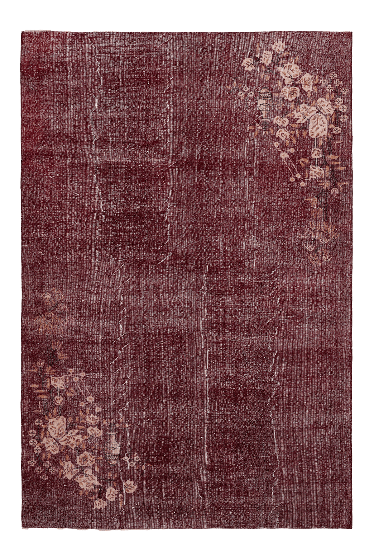 Vintage Isparta Turkish Area Rug 6x10 ft — Purple Overdyed