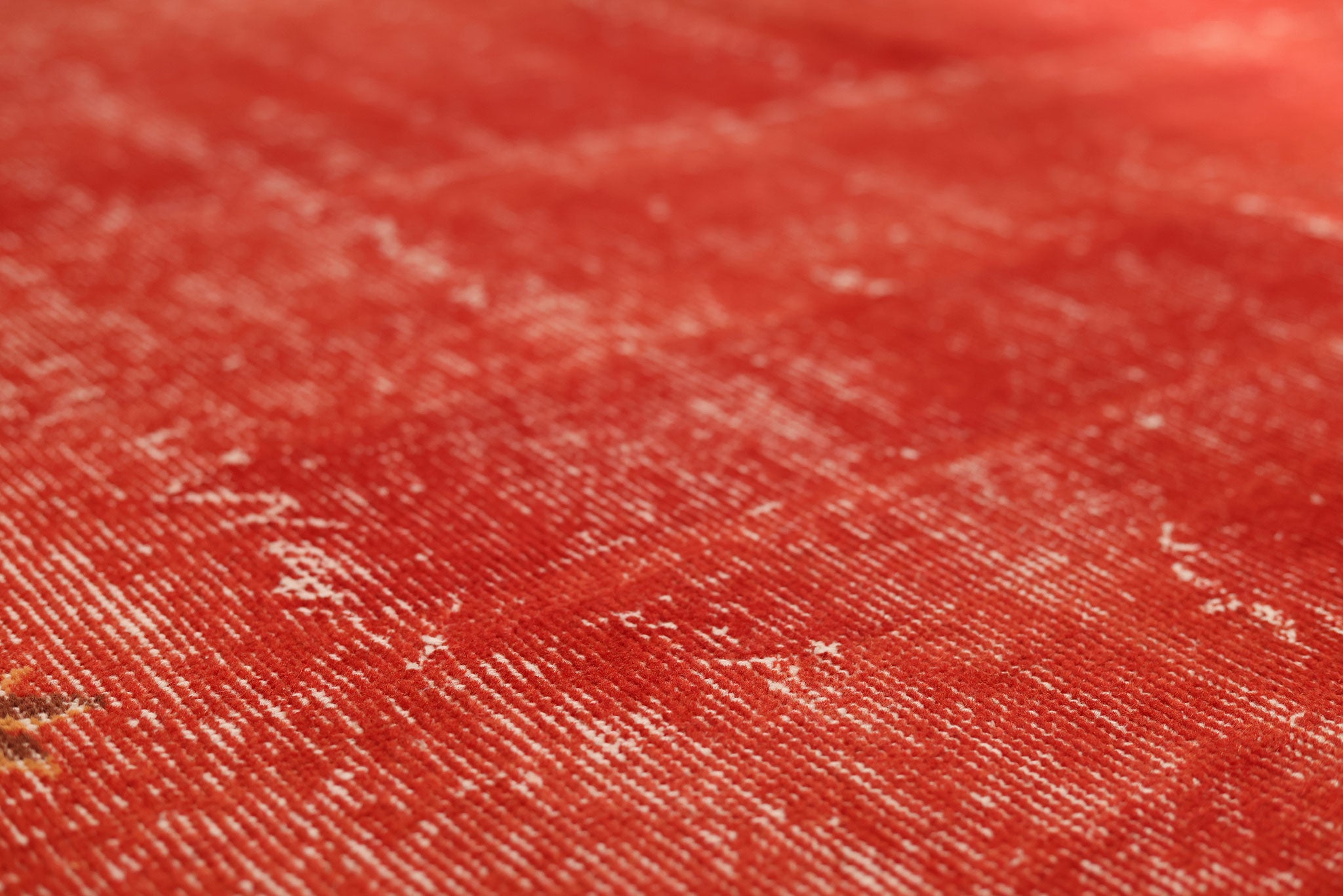 Vintage Isparta Turkish Area Rug 6x10 ft — Red Overdyed (No. 40828)