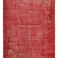 Vintage Isparta Turkish Area Rug 6x10 ft — Red Overdyed (No. 40828)