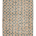 Vintage Isparta Turkish Area Rug 5x9 ft — Beige & Green Floral