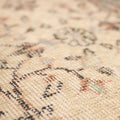 Vintage Isparta Turkish Area Rug 7x9 ft — Beige Floral