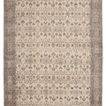 Vintage Isparta Turkish Area Rug 7x9 ft — Beige Floral