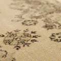 Vintage Isparta Turkish Area Rug 6x9 ft — Beige Floral