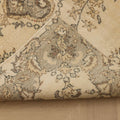 Vintage Isparta Turkish Area Rug 5x9 ft — Beige & Gray Floral (No. 40845)