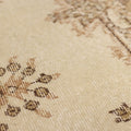Vintage Isparta Turkish Area Rug 5x9 ft — Beige & Brown Floral (No. 40846)
