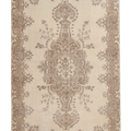 Vintage Isparta Turkish Area Rug 5x9 ft — Beige & Brown Floral (No. 40846)