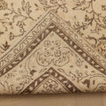 Vintage Isparta Turkish Area Rug 5x9 ft — Beige & Brown Floral (No. 40847)