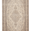 Vintage Isparta Turkish Area Rug 5x9 ft — Beige & Brown Floral (No. 40847)