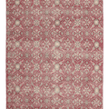 Vintage Isparta Turkish Area Rug 6x9 ft — Red & Pink Floral
