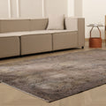 Vintage Isparta Turkish Area Rug 5x9 ft — Gray Floral (No. 40856)