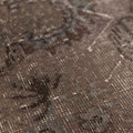 Vintage Isparta Turkish Area Rug 5x9 ft — Gray Floral (No. 40856)
