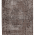 Vintage Isparta Turkish Area Rug 5x9 ft — Gray Floral (No. 40856)