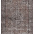 Vintage Isparta Turkish Area Rug 5x8 ft — Gray Floral (No. 40857)