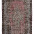 Vintage Isparta Turkish Area Rug 5x9 ft — Red & Brown Floral