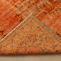 Vintage Isparta Turkish Area Rug 5x8 ft — Orange Floral (No. 40863)