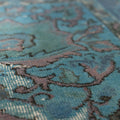Vintage Isparta Turkish Area Rug 6x9 ft — Blue & Green Overdyed