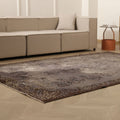 Vintage Isparta Turkish Area Rug 6x9 ft — Gray & Brown Floral (No. 40872)
