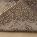 Vintage Isparta Turkish Area Rug 6x9 ft — Gray & Brown Floral (No. 40872)