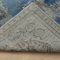 Vintage Isparta Turkish Area Rug 5x9 ft — Blue Floral (No. 40873)