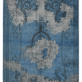 Vintage Isparta Turkish Area Rug 5x9 ft — Blue Floral (No. 40873)