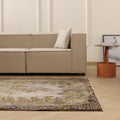 Vintage Isparta Turkish Area Rug 5x9 ft — Gray & Brown Floral (No. 40874)