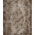 Vintage Isparta Turkish Area Rug 5x9 ft — Gray & Brown Floral (No. 40874)
