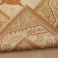 Vintage Muğla Turkish Area Rug 6x9 ft — Beige & Brown Geometric