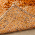 Vintage Isparta Turkish Area Rug 5x7 ft — Orange Floral