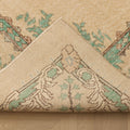 Vintage Isparta Turkish Area Rug 7x10 ft — Beige & Green Floral (No. 40885)