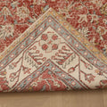 Vintage Isparta Turkish Area Rug 6x10 ft — Red & Beige Floral (No. 40886)