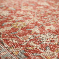 Vintage Isparta Turkish Area Rug 6x10 ft — Red & Beige Floral (No. 40886)