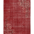 Vintage Isparta Turkish Area Rug 5x8 ft — Red Floral