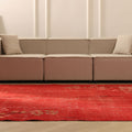Vintage Isparta Turkish Area Rug 6x9 ft — Red Overdyed (No. 40892)