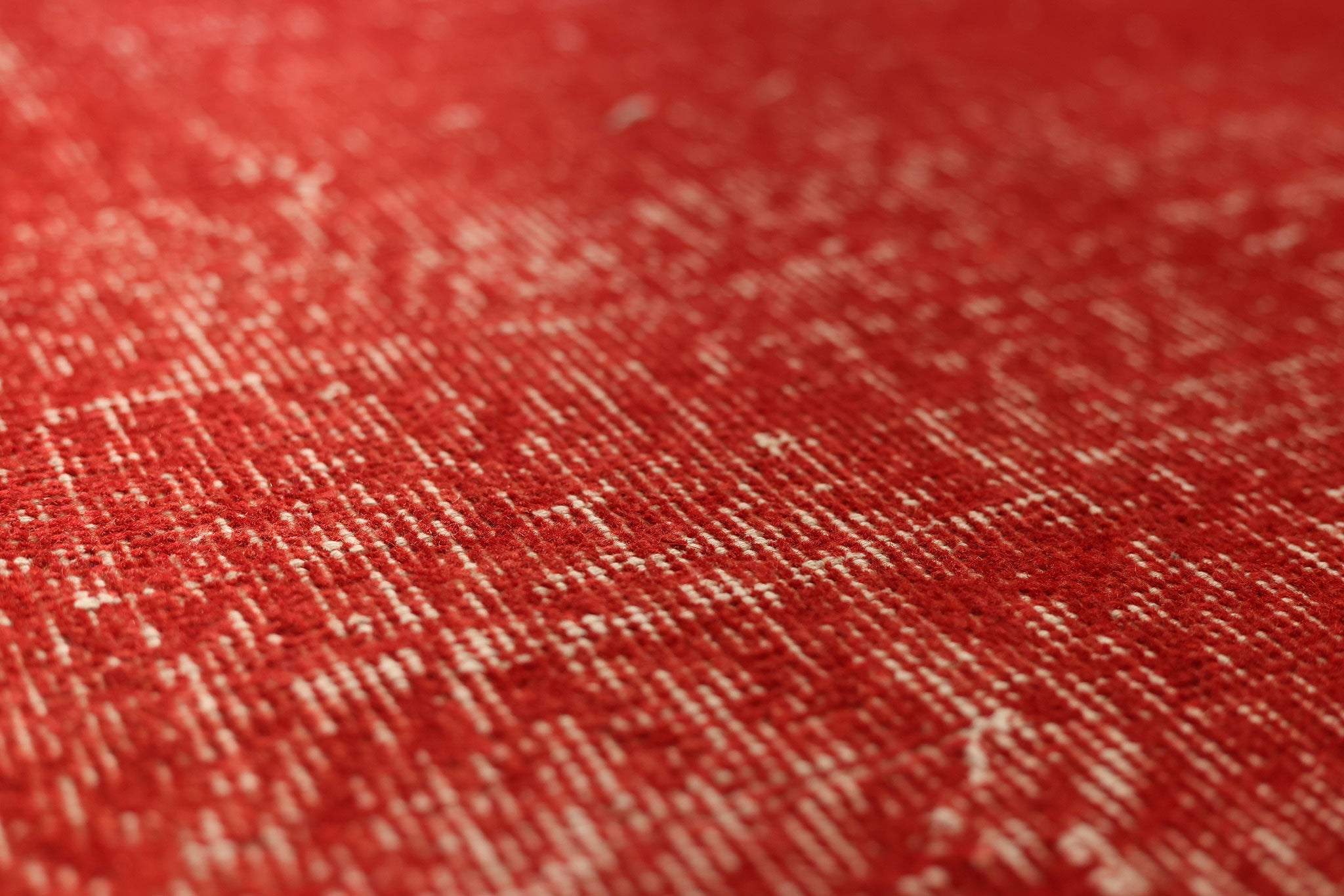 Vintage Isparta Turkish Area Rug 6x9 ft — Red Overdyed (No. 40892)