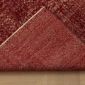 Vintage Isparta Turkish Area Rug 6x9 ft — Red Overdyed (No. 40893)