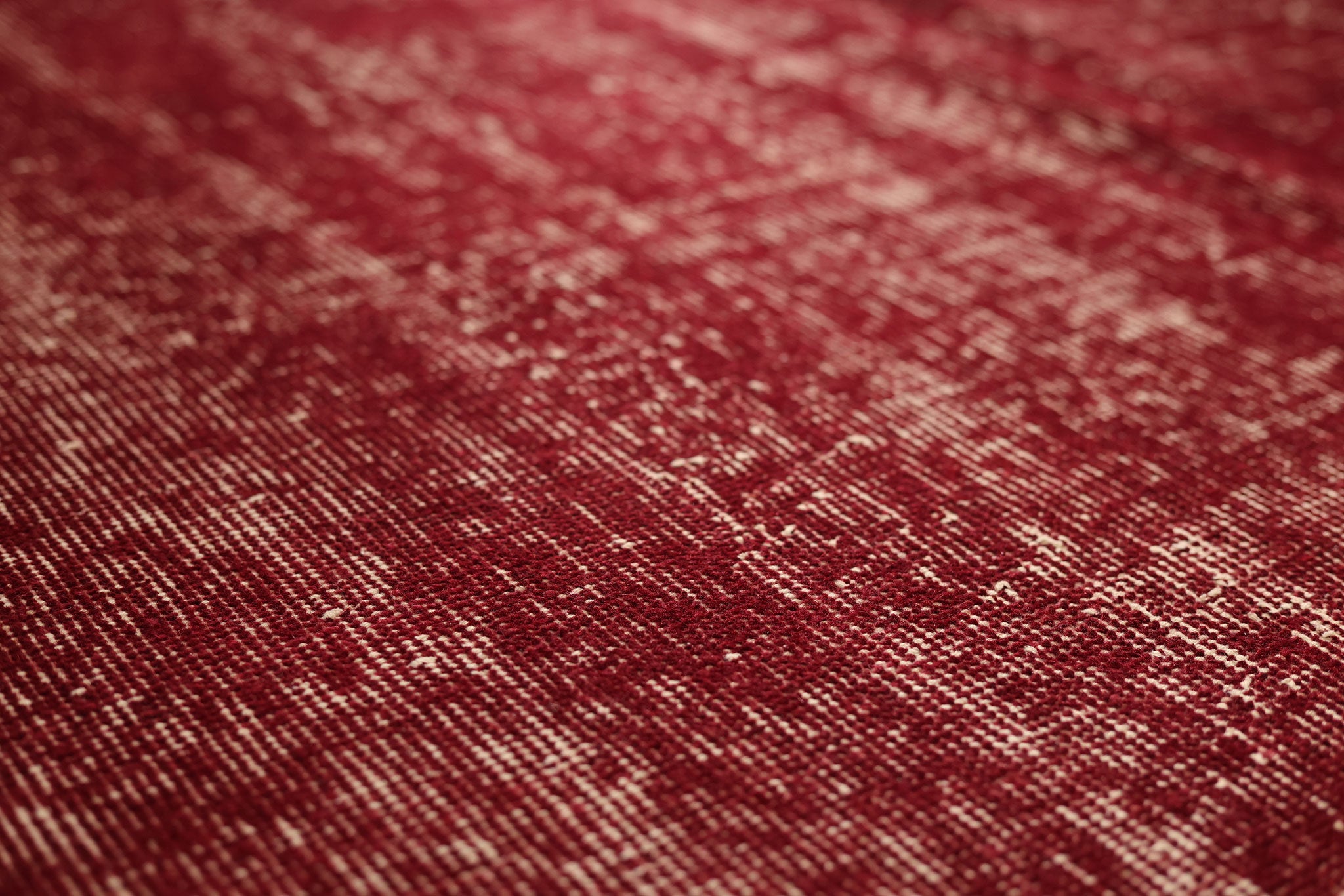 Vintage Isparta Turkish Area Rug 6x9 ft — Red Overdyed (No. 40893)